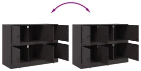 Aparador 99x39x73 cm aço preto
