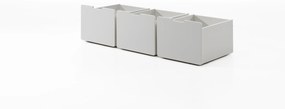 Conjunto Cama alta de Criança PINO 90 x 200 cm + estrado + escada + 3 gavetas Branca