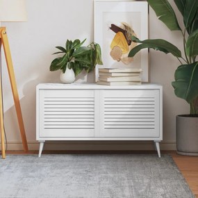 vidaXL Portas de armário 2 pcs design de persiana pinho maciço branco