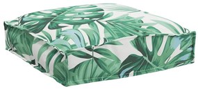 Almofadas de Palete para Assento - 2 Peças com Estampa de Folhas - 40x