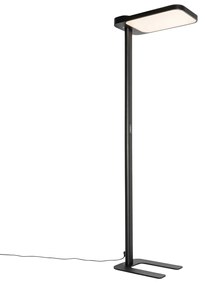 Candeeiro de pé de luz diurna preto quadrado com LED e dimmer - Guzo