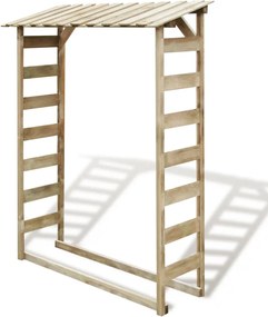 vidaXL Abrigo p/ arrumação lenha 150x44x176 cm pinho impregnado