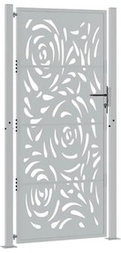 Portão de jardim 105x205 cm design de chama de aço resistente