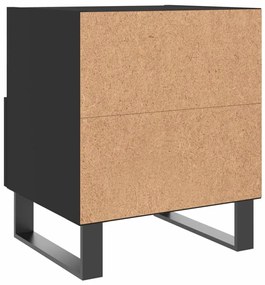 Mesas de cabeceira 2 pcs 40x35x47,5 cm deriv. de madeira preto