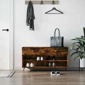 vidaXL Banco sapateira 102x35x55 cm deriv. madeira carvalho fumado
