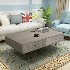 vidaXL Mesa de centro 100x60x35 cm cinzento