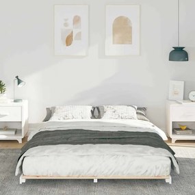 Estrutura de cama de chão Branco 140 x 220 cm
