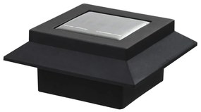 Candeeiro de exterior solar LED 12 pcs preto quadrado 12 cm