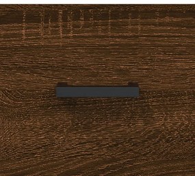 Mesa centro 2 pcs 50x50x40 cm madeira proc. carvalho castanho