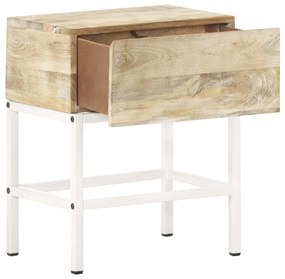 Mesa de cabeceira 40x30x50 cm madeira de mangueira maciça