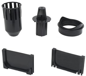 Canais de drenagem 3 pcs plástico 3 m