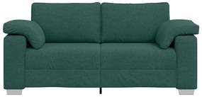 Sofá Loveseat Verde Escuro 140 cm Tecido