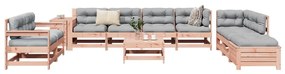 11 pcs conjunto sofás jardim madeira abeto-de-douglas