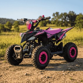 MINI MOTO 4 GASOLINA PARA CRIANÇAS 49cc Roan Ratte R6 4.5cv ROSA