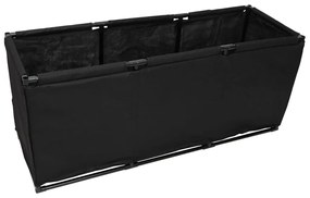 vidaXL Caixa de arrumação 105x34,5x45 cm tecido preto