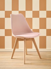 Cadeira para primária escandinava rosa