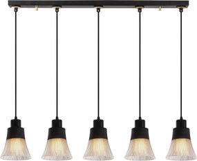 Candeeiro de Teto Foca – Preto – Diâmetro: 88 cm, Altura: 105 cm