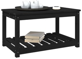 Mesa de jardim 82,5x50,5x45 cm madeira de pinho maciça preto