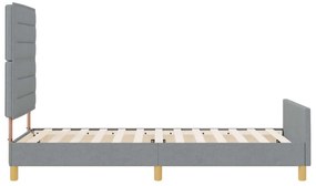 Cama vidaXL Cinza Claro 90x200 cm Tecido
