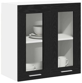Cabide de Vidro Suspenso em Carvalho Preto - 60x31x60 cm, Feito de Mad