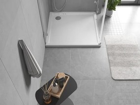 Mexen Flow base de duche quadrada slim 75 x 75 cm, branco brilhante - 46S107575