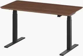 Secretária vertical artesanal com tampo em madeira de nogueira e ajuste elétrico de altura Pro Mini