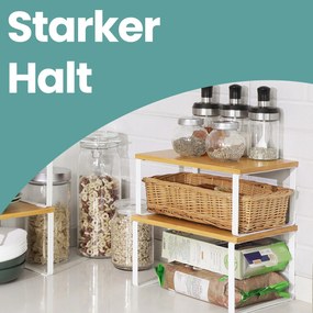 Conjunto de 2 organizadores de cozinha Branco-natural