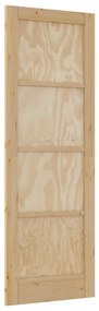 Porta Interior "ORKDAL" 73,5x211x4 cm Madeira Sólida de Pinho