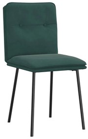 Cadeiras de jantar 2 pcs veludo verde-escuro