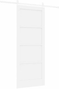 Porta Deslizante vidaXL com Conjunto de Ferragens Branca 83x202 cm de