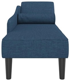 Chaise lounge com almofadões tecido azul