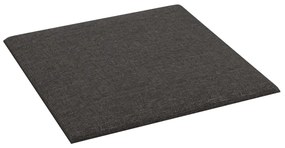 Painel de parede 12 pcs 30x30cm tecido 1,08 m² cor cinza-escuro