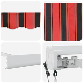 Toldo Retrátil Automático Laranja e Marrom 300x250 cm