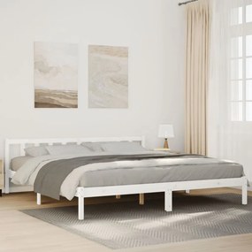 Cama extra longa sem colchão 200x210 cm pinho maciço branco