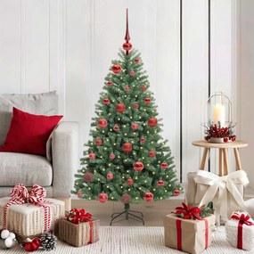 vidaXL Árvore de Natal Articulada Artificial Verde 120 cm PVC e Metal