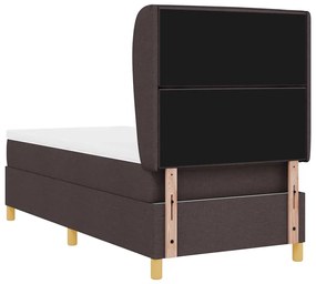 Cama Box Spring com Colchão vidaXL Castanho Escuro 80x200 cm em Tecido