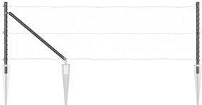 Postes de Cerca com Ponta - 52 pcs Ø32 mm 100 cm em Aço Galvanizado