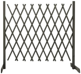 Vedação em treliça para jardim 180x100 cm abeto maciço cinzento