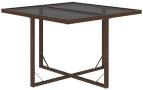 9 pcs conjunto jantar p/ jardim c/ almofadões vime PE castanho