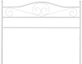 Bengaleiro de aço com prateleira, branco