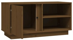 Móvel de TV 80x35x40,5 cm madeira de pinho maciça castanho mel