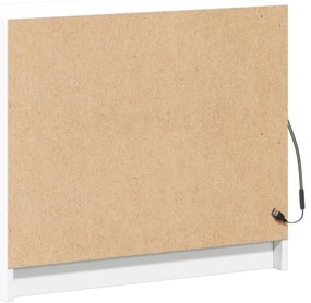 Aparador c/ luzes LED 72x34x61 cm derivados de madeira branco