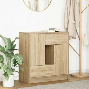 vidaXL Aparador com gavetas e portas 70,5x34x74,5 cm carvalho sonoma
