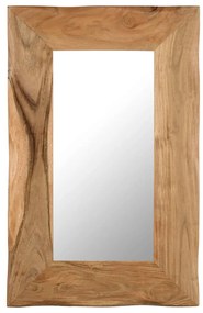 vidaXL Espelho de parede 50x80 cm madeira de acácia maciça