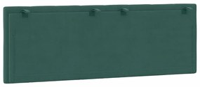 Almofadão de cabeceira 120 cm veludo verde-escuro