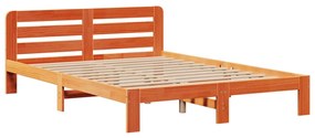 Cama com estante sem colchão 140x200 cm pinho maciço