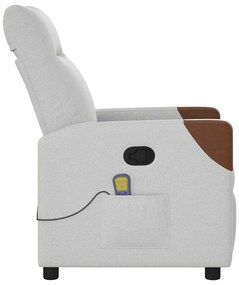 Cadeira de massagem reclinável tecido cinzento