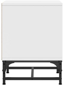 Mesa de cabeceira c/ porta de vidro 35x37x50 cm branco