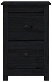 Mesas de cabeceira 2 pcs 40x35x61,5 cm pinho maciço preto