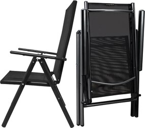 Conjunto de 2 cadeiras de jardim Bern, 65 x 55 x 110 cm preto/antracite